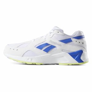 Adidasy Męskie Reebok Aztrek Białe/Szare/Głęboka Zielone PL 02SXHIV